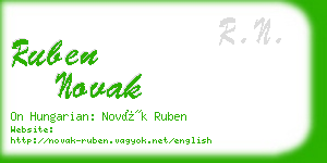 ruben novak business card